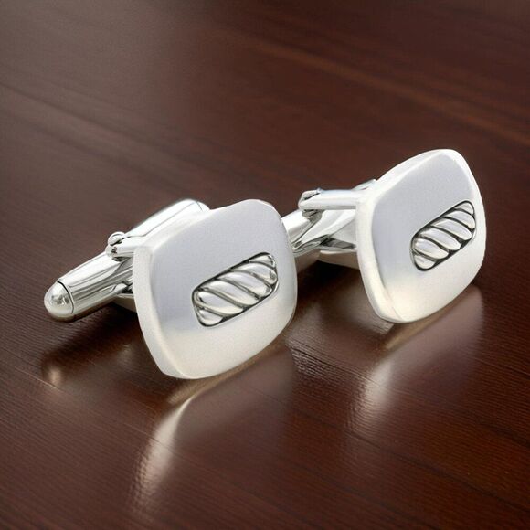 David Yurman Authentic Estate Cufflinks Silver DY493 - Picture 1 of 12